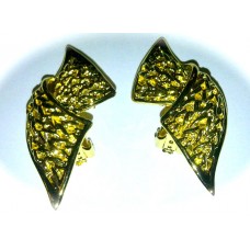 Gold Ribbon Earrings